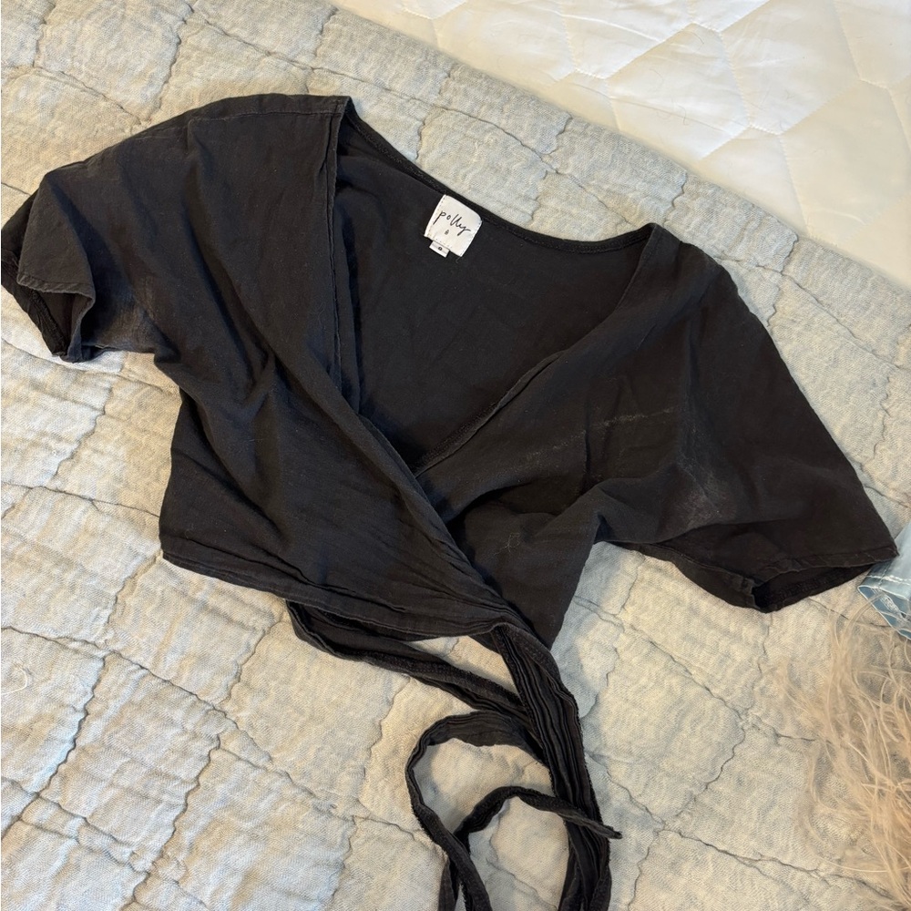 Black Wrap Top